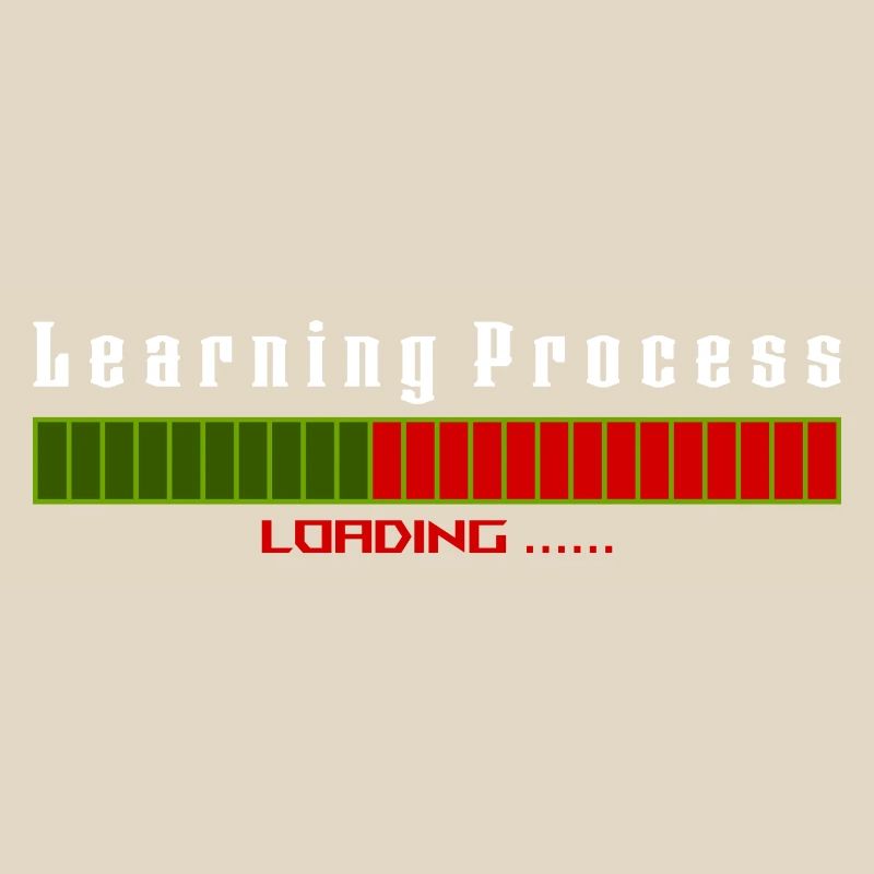 Learning Process Loading black shirt