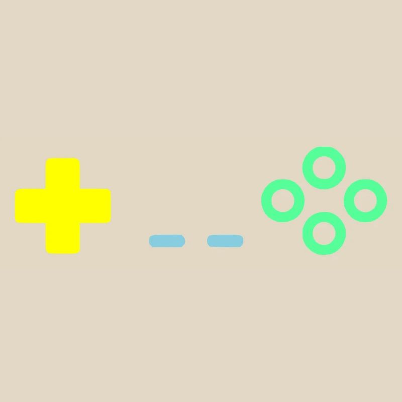 Gaming Controller Buttons Retro Vector