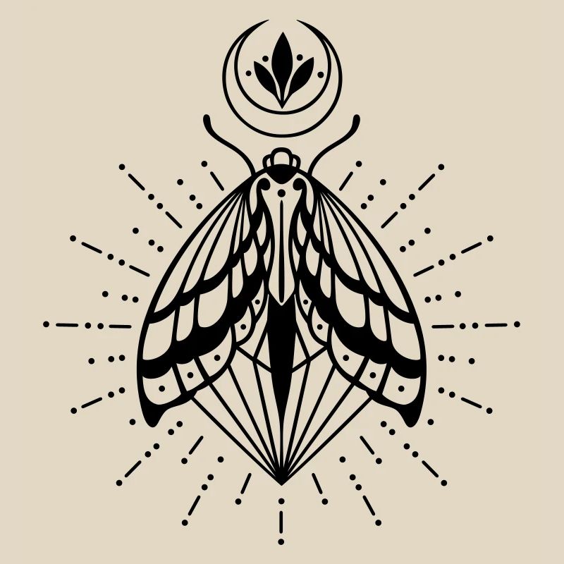 Moth moon crystal diamond firefly
