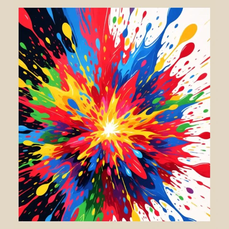 Conception d’impression à explosion de couleurs
