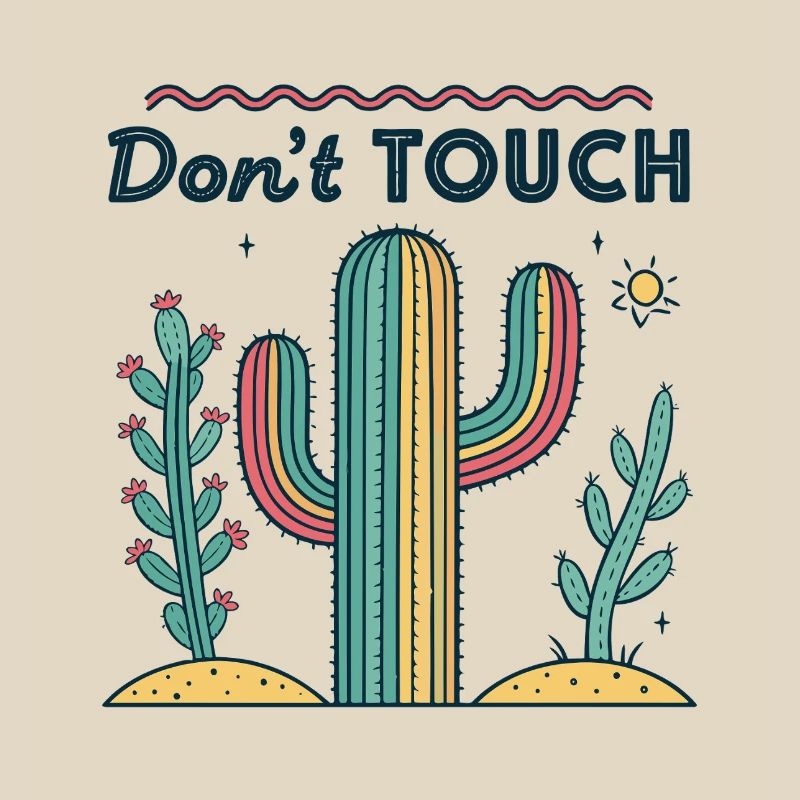 Do not touch rainbow cactus