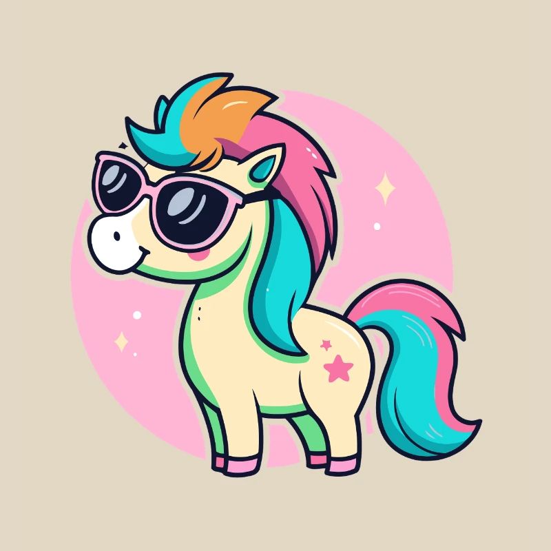 Rainbow Pony Glam-Brille