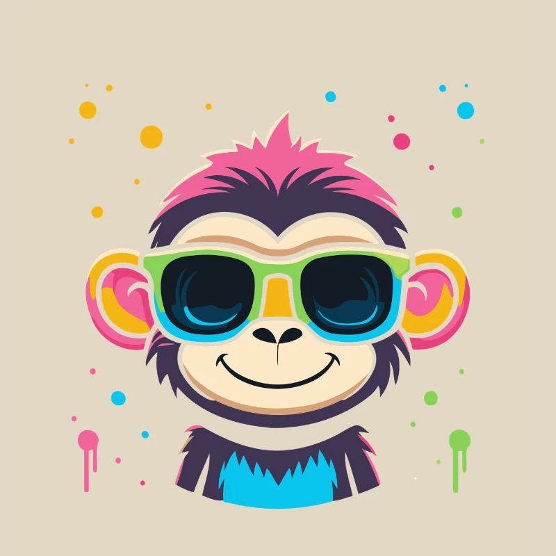 Monkey Neon Glasses
