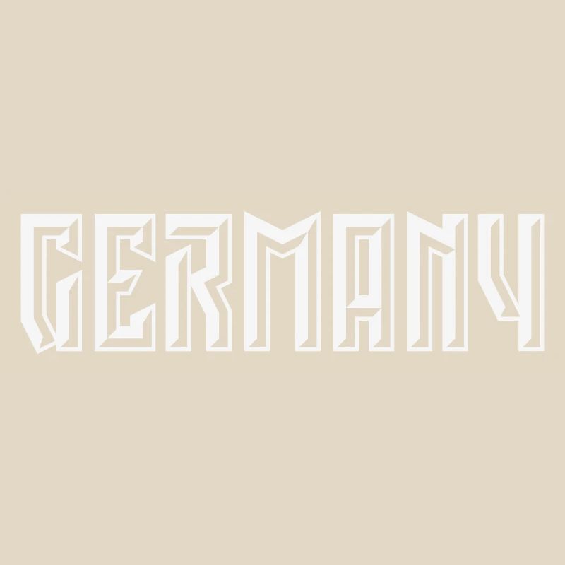 Germany Lettering (Relief / 3D / White)