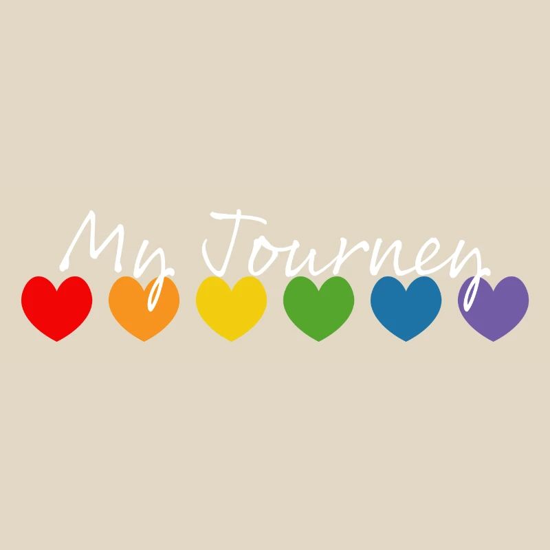 Regenbogenherzchen my journey weiss