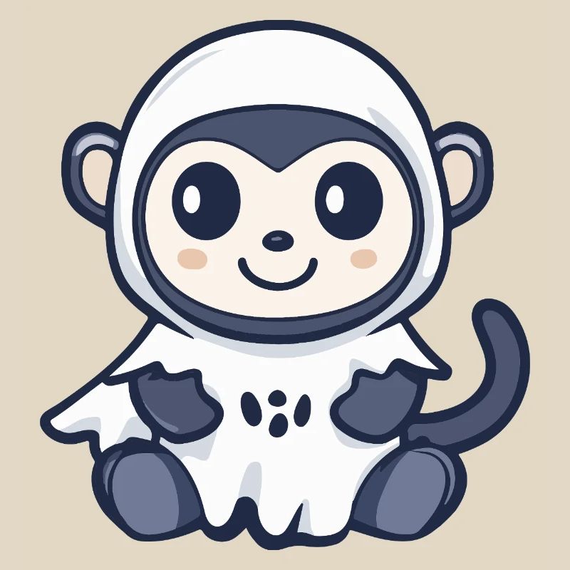 Monkey Halloween Ghost