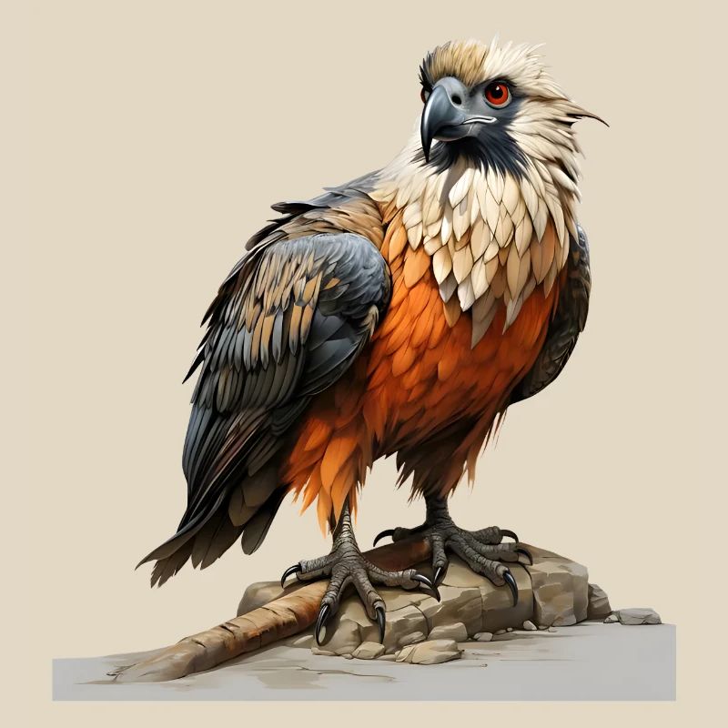 Colorful eagle sitting