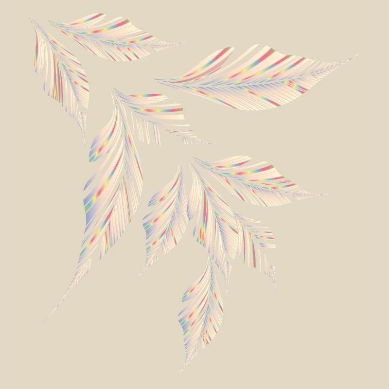 Delicately shimmering, feather-light leaf pattern
