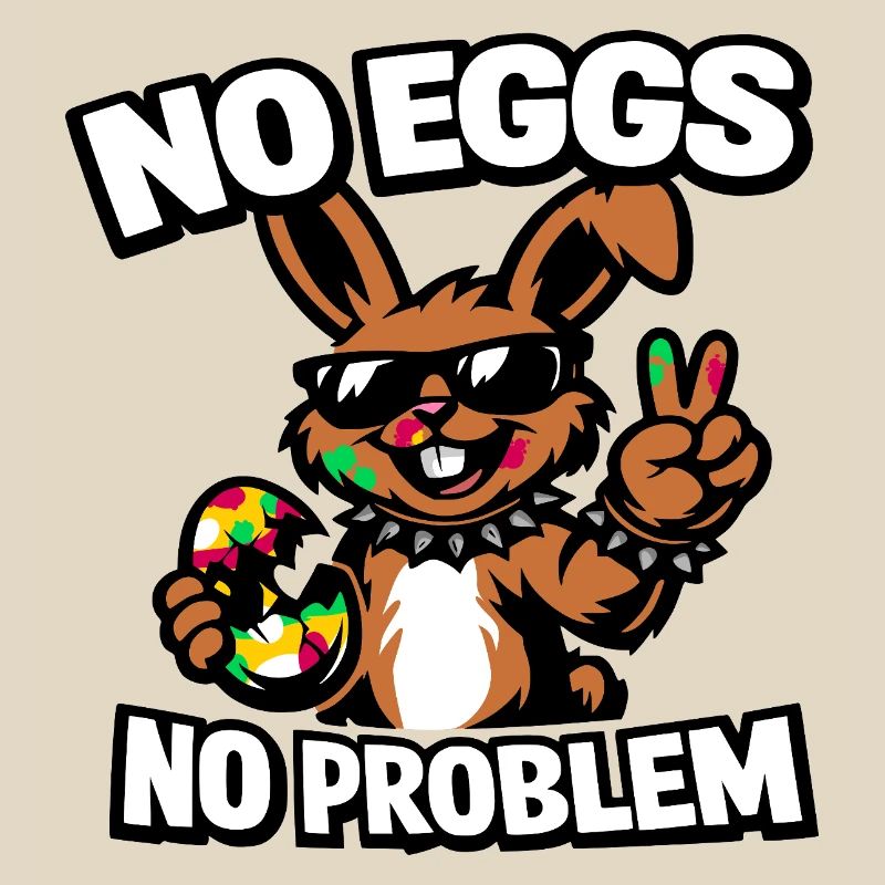 Funny Easter Bunny – No Eggs No Problem