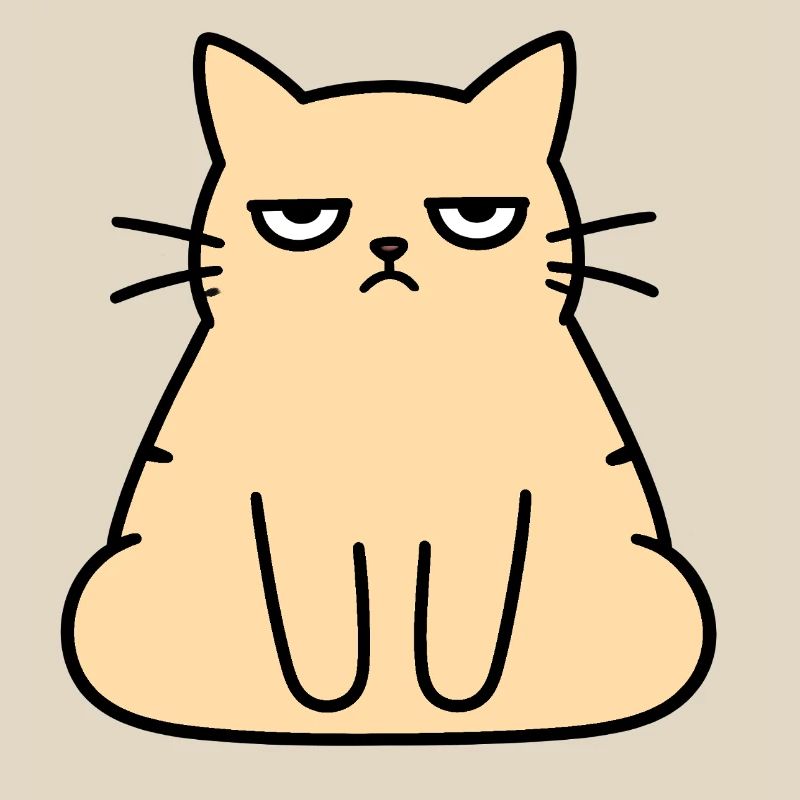 Grumpy Lounge-Katze