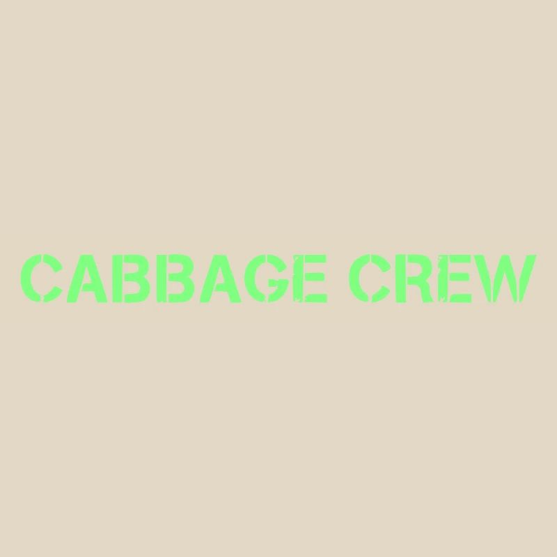 Cabbage Crew Lettering Vegan