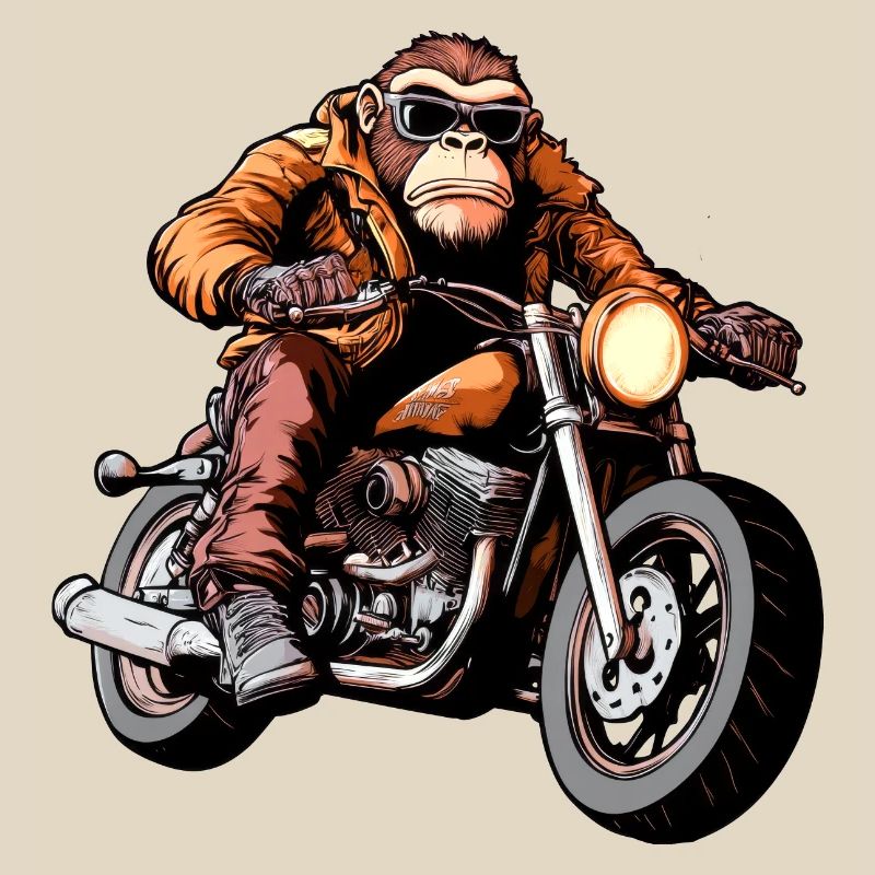 Monkey Motorcyclist / Motorcycle Monkey