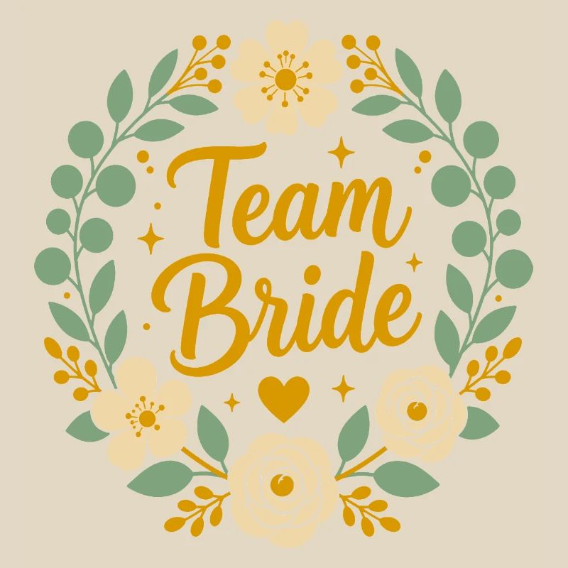 Team Bride Floral Boho Wedding
