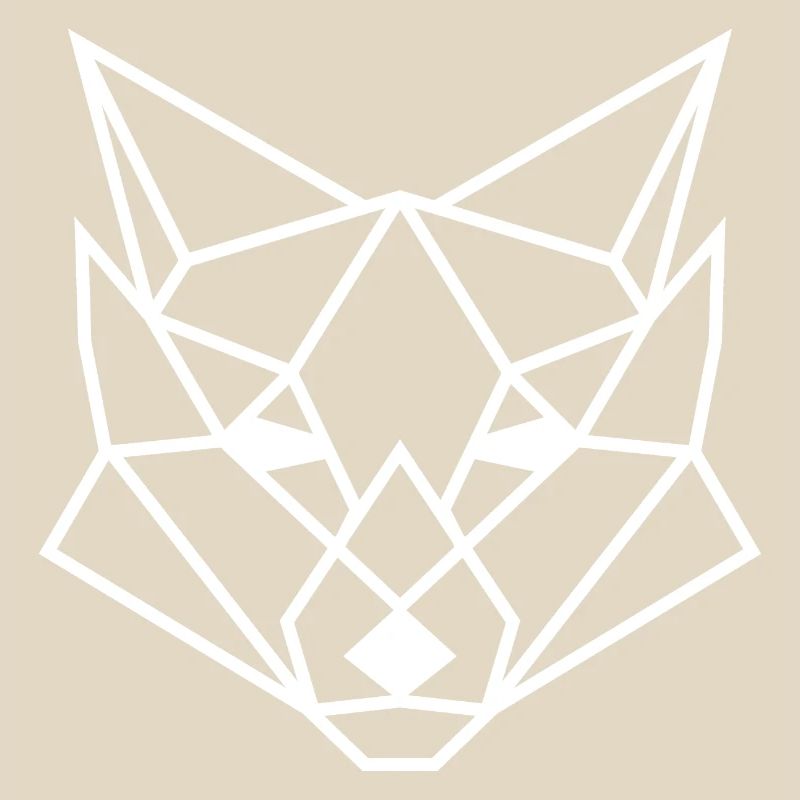 Geometric fox poly gift idea polygon