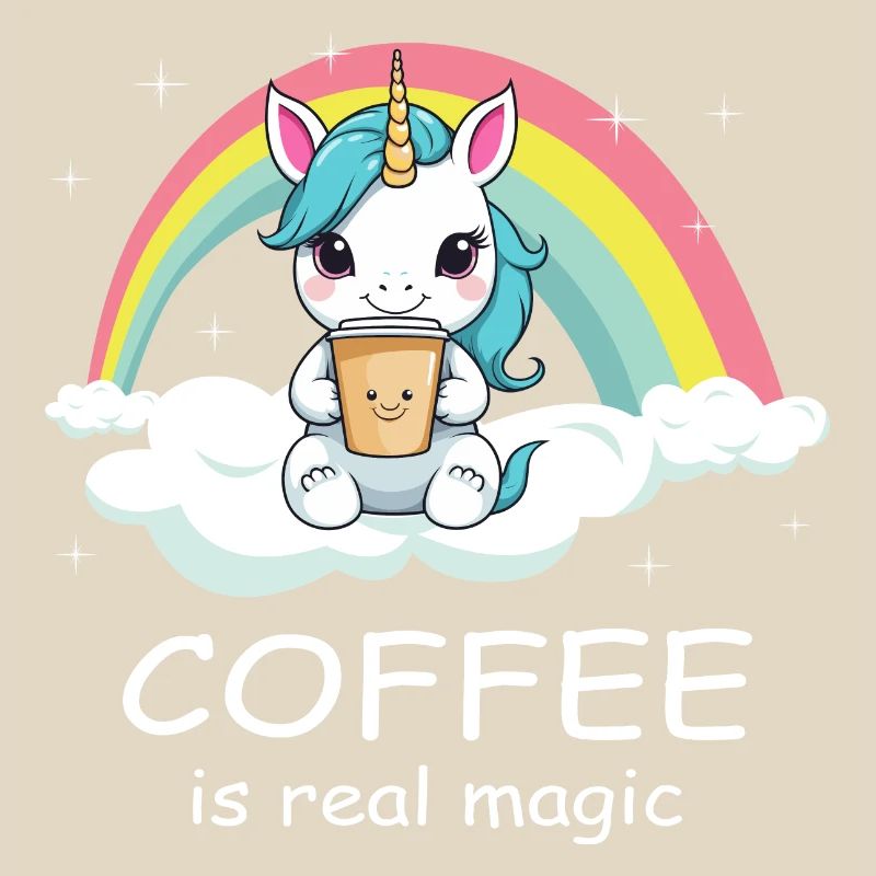 Süßes Kaffee Einhorn