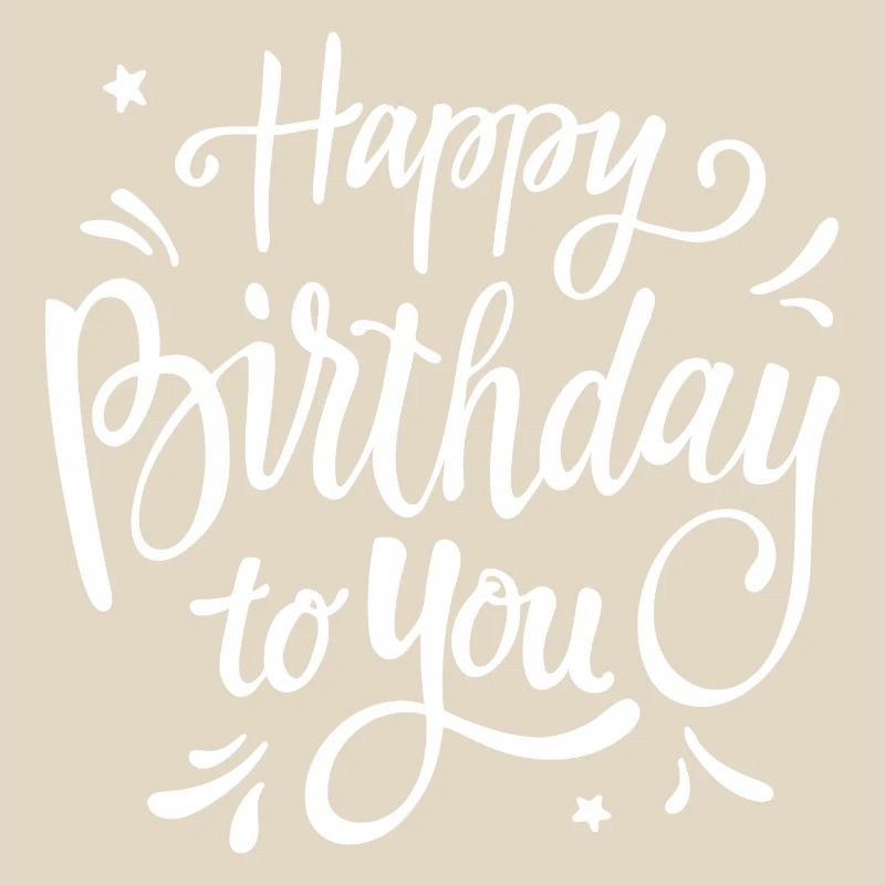 Birthday Script Handwritten Celebration