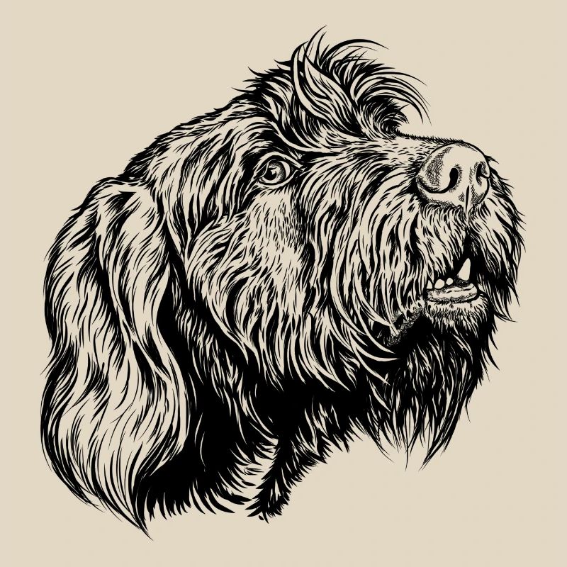 Pudelpointer redet mit