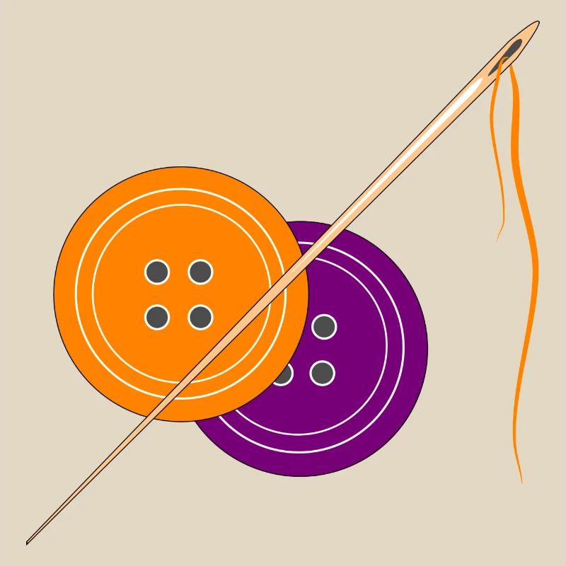 Creative sewing button pattern in vintage style