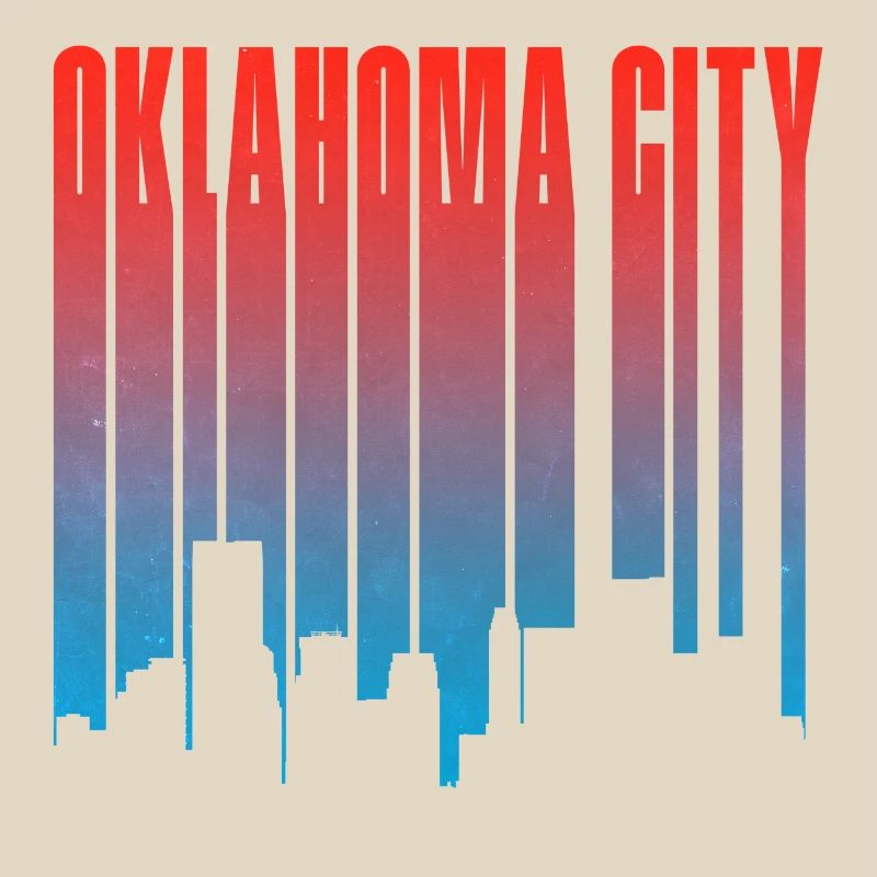 Oklahoma City Skyline Gradient