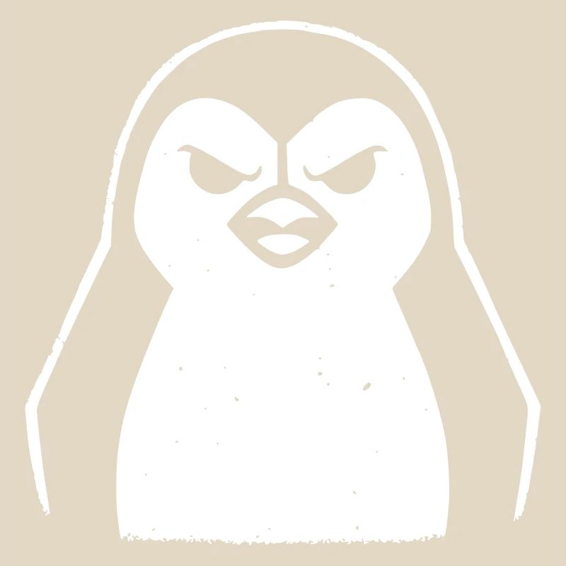 penguin stencil grunge minimalist-vector Linux