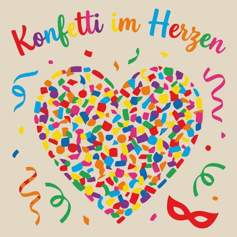 Confettis de carnaval et de carnaval dans le cœur Sweat à capuche à pull