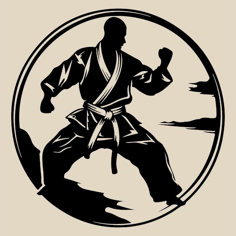 Karate Mann Silhouette