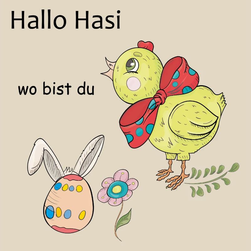 Easter chicken with bow