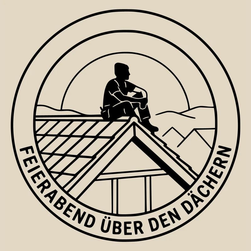 Dachdecker Feierabend über den Dächern