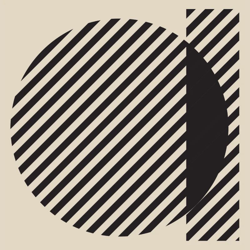 Diagonal Stripe Circle Abstract