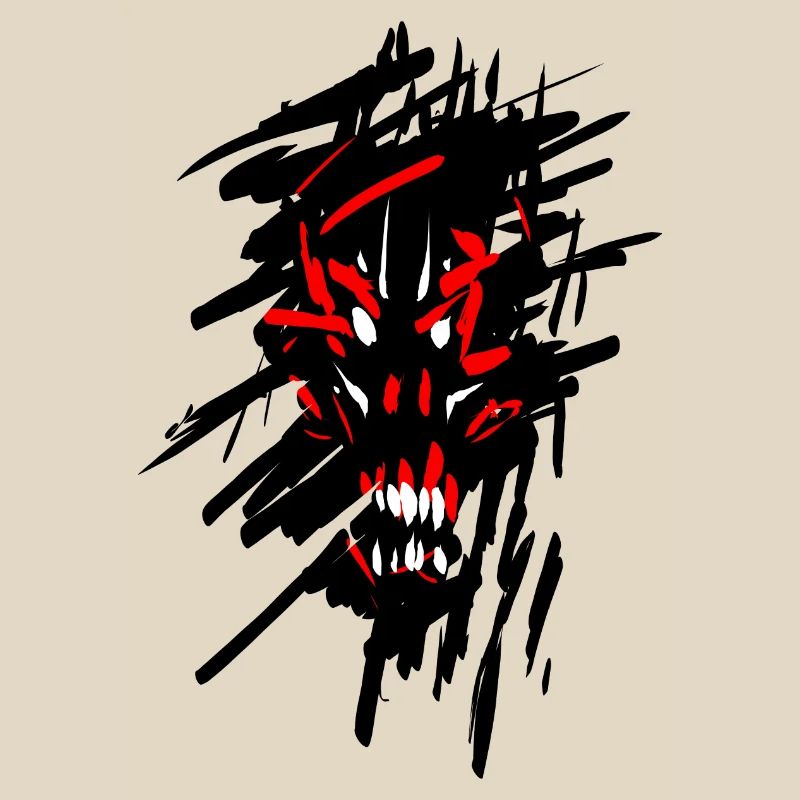 Devil horror graffiti