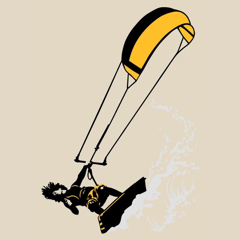 Kitesurfer and wave flex