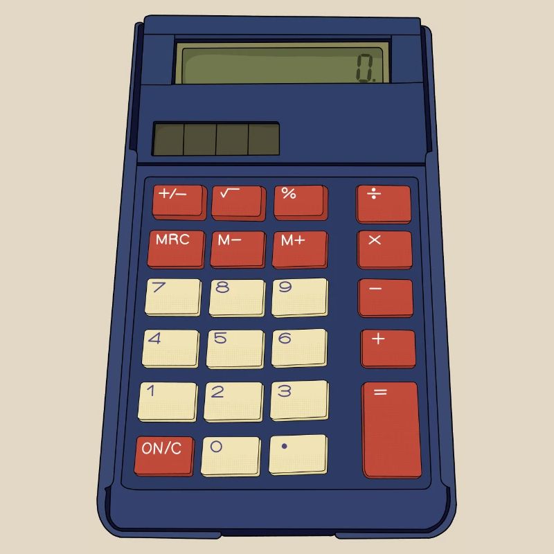 80's 90's Calculator Math School Nostalgia