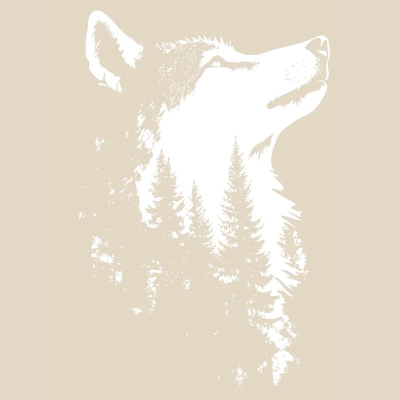 Nordic Wolf Forest Silhouette