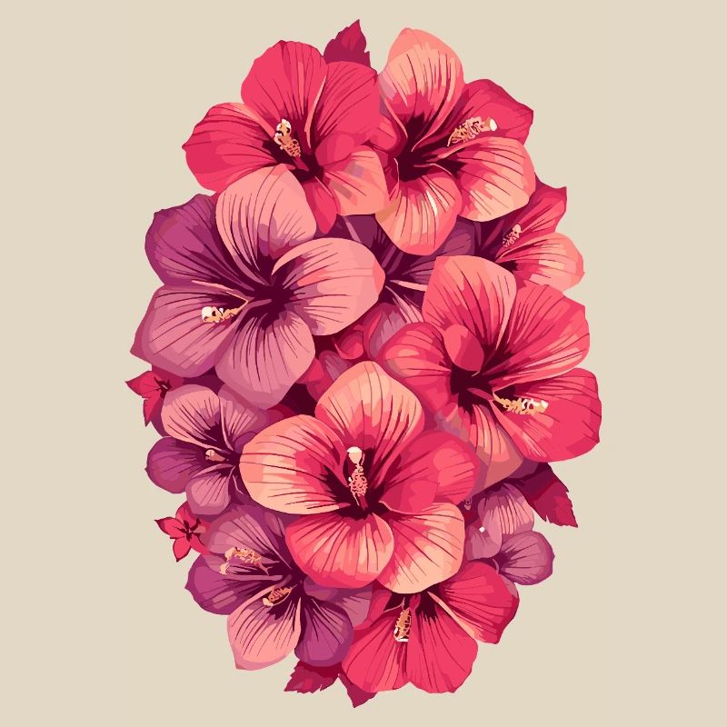 Explosion de la couleur de l’hibiscus