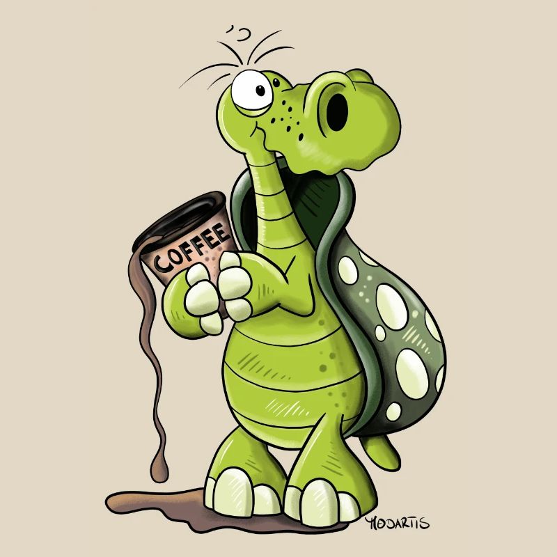 Turtle needs coffee