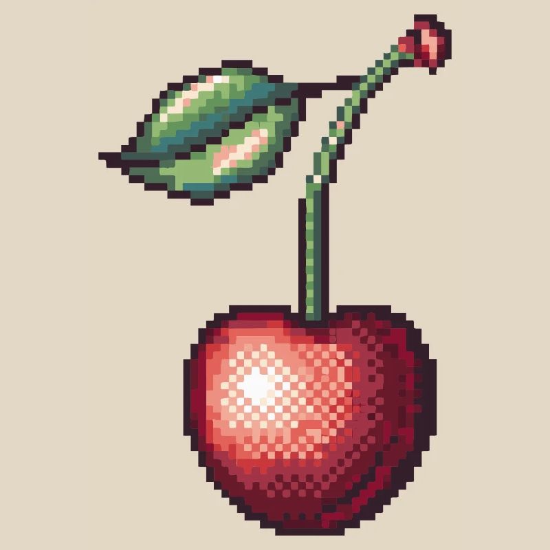 Retro Pixel Kirsche