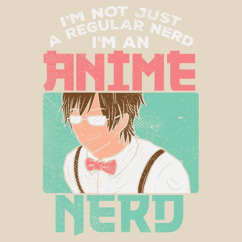 Graphique de citation drôle de nerd d’anime pas de nerd ordinaire