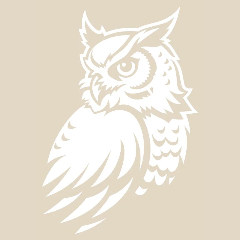 Wachsame Eule – Tattoo Silhouette