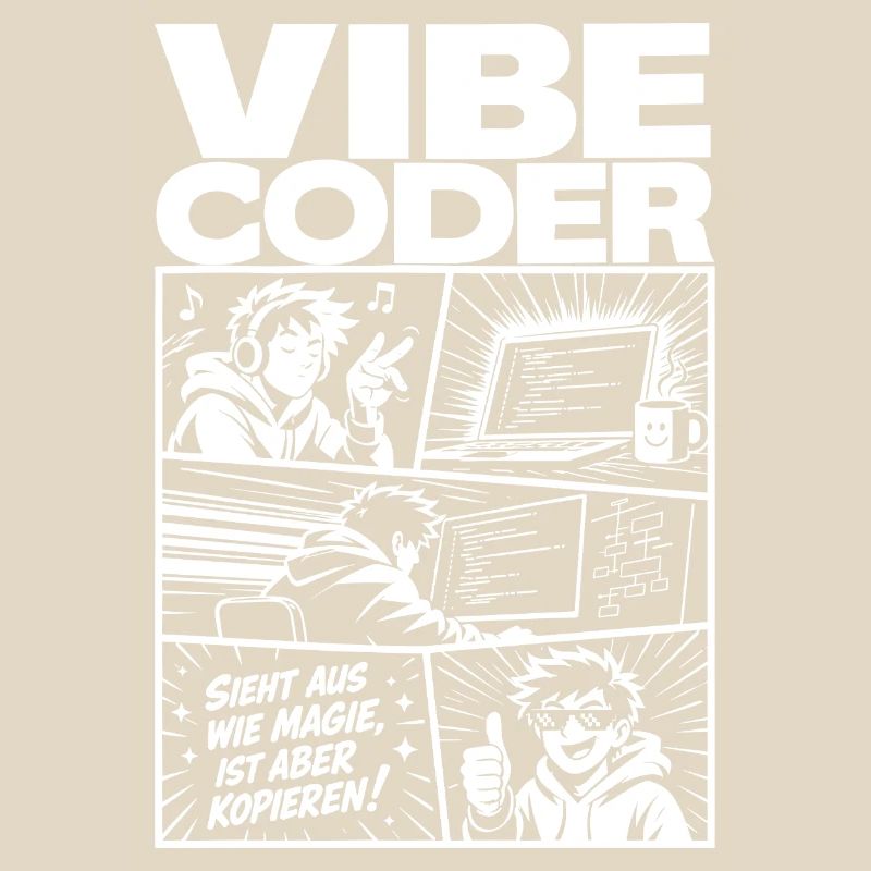 Vibe Coder Magie durch Kopieren Comic