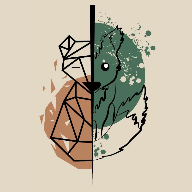 Fox origami vs drawing