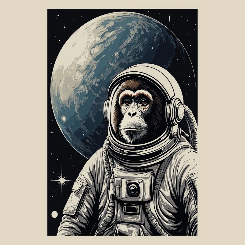 Astronauten Affe