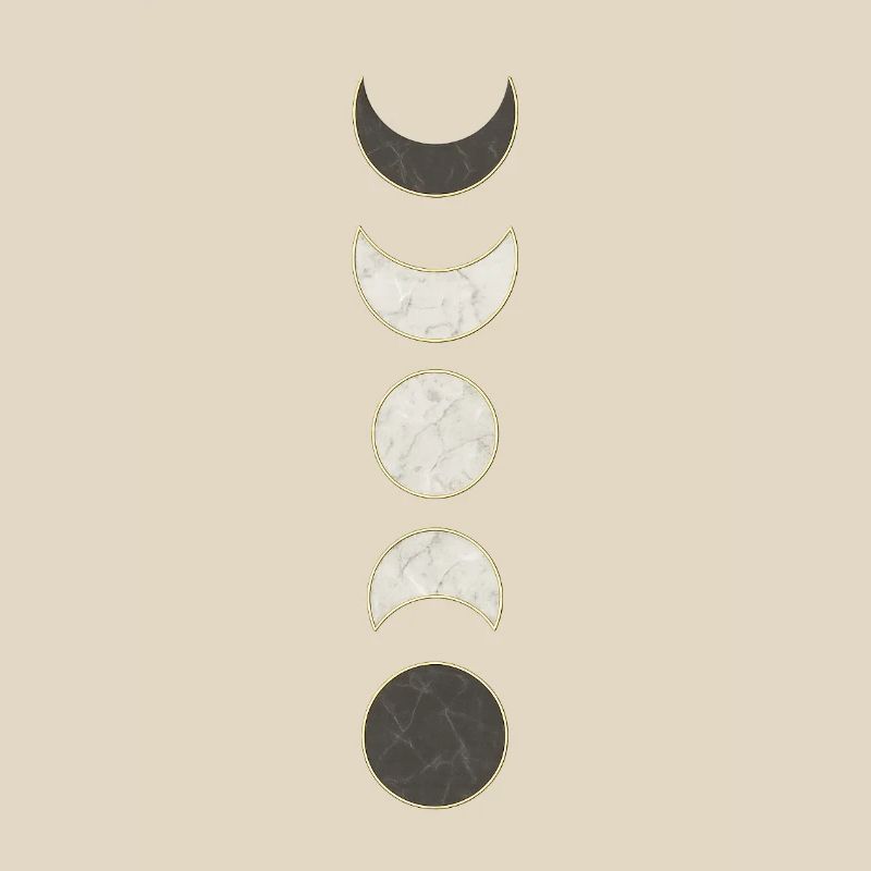 Moon Phases Marble Pattern