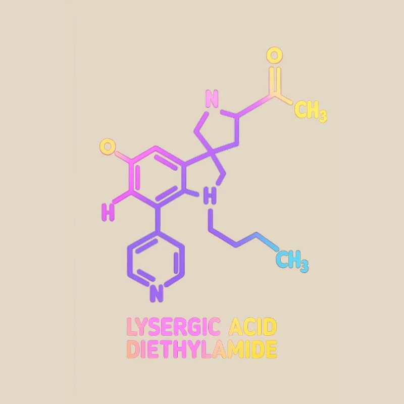 Psychedelic Molecular Art LSD