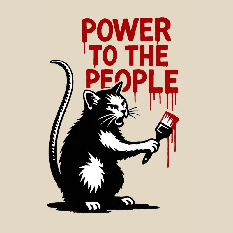 GraffitiKatze Rote Botschaft