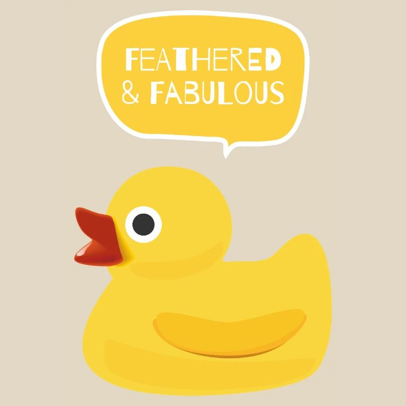 Conception de canard à plumes et fabuleuse