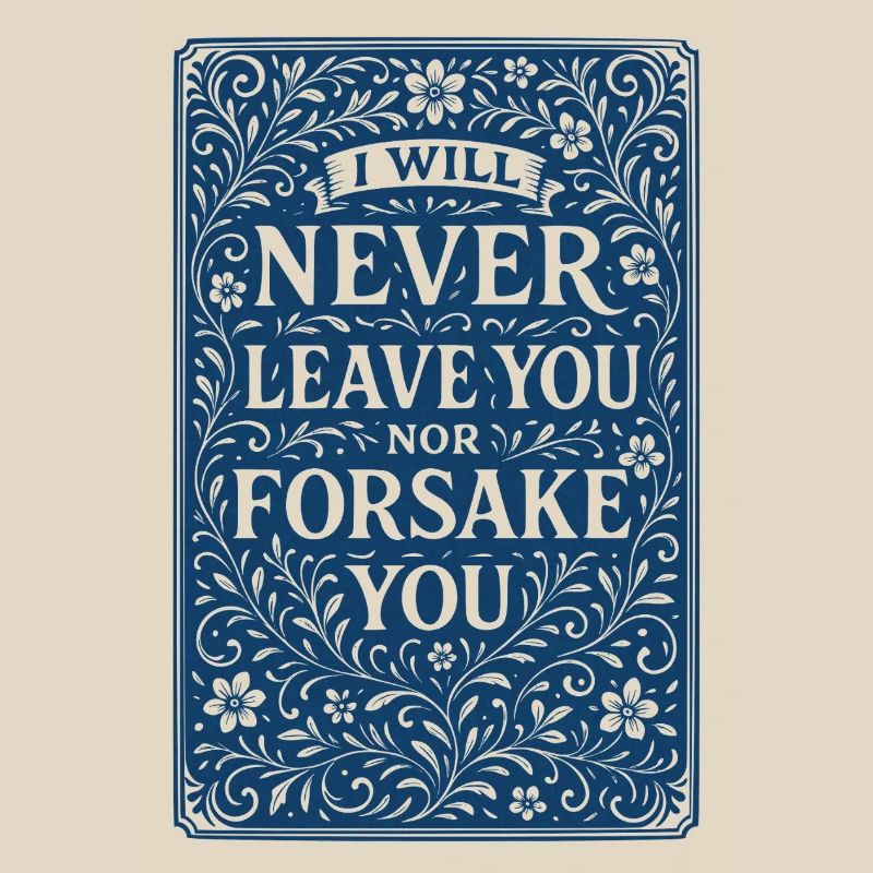 Ich werde dich niemals verlassen oder im Stich lassen