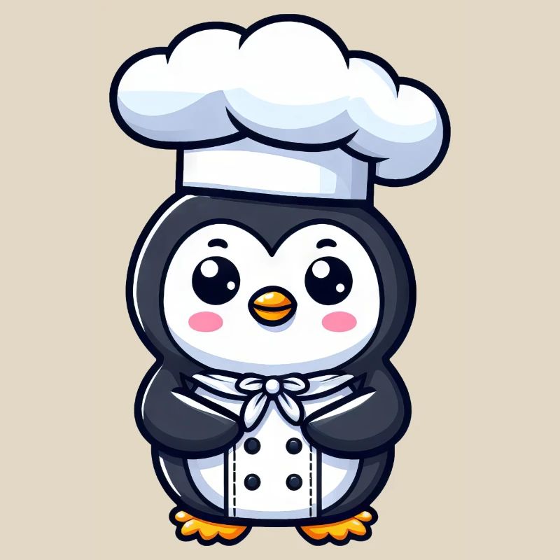 Mignon pingouin Chef bande dessinée conception de bande dessinée