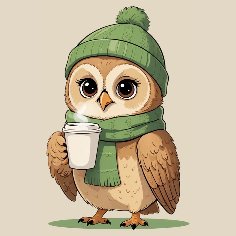 Winterliche Eulenkaffee Pause