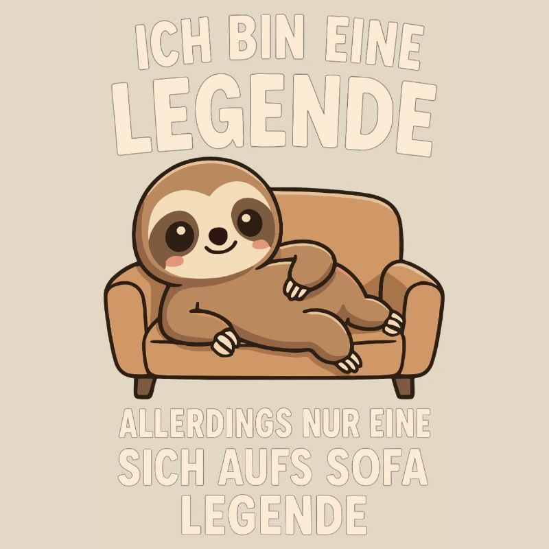 Sloth Sofa Legend Funny Saying