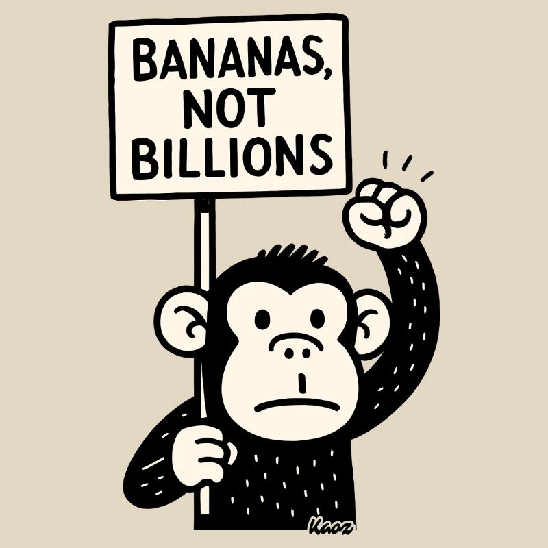 Bananas Not Billions Protest Monkey